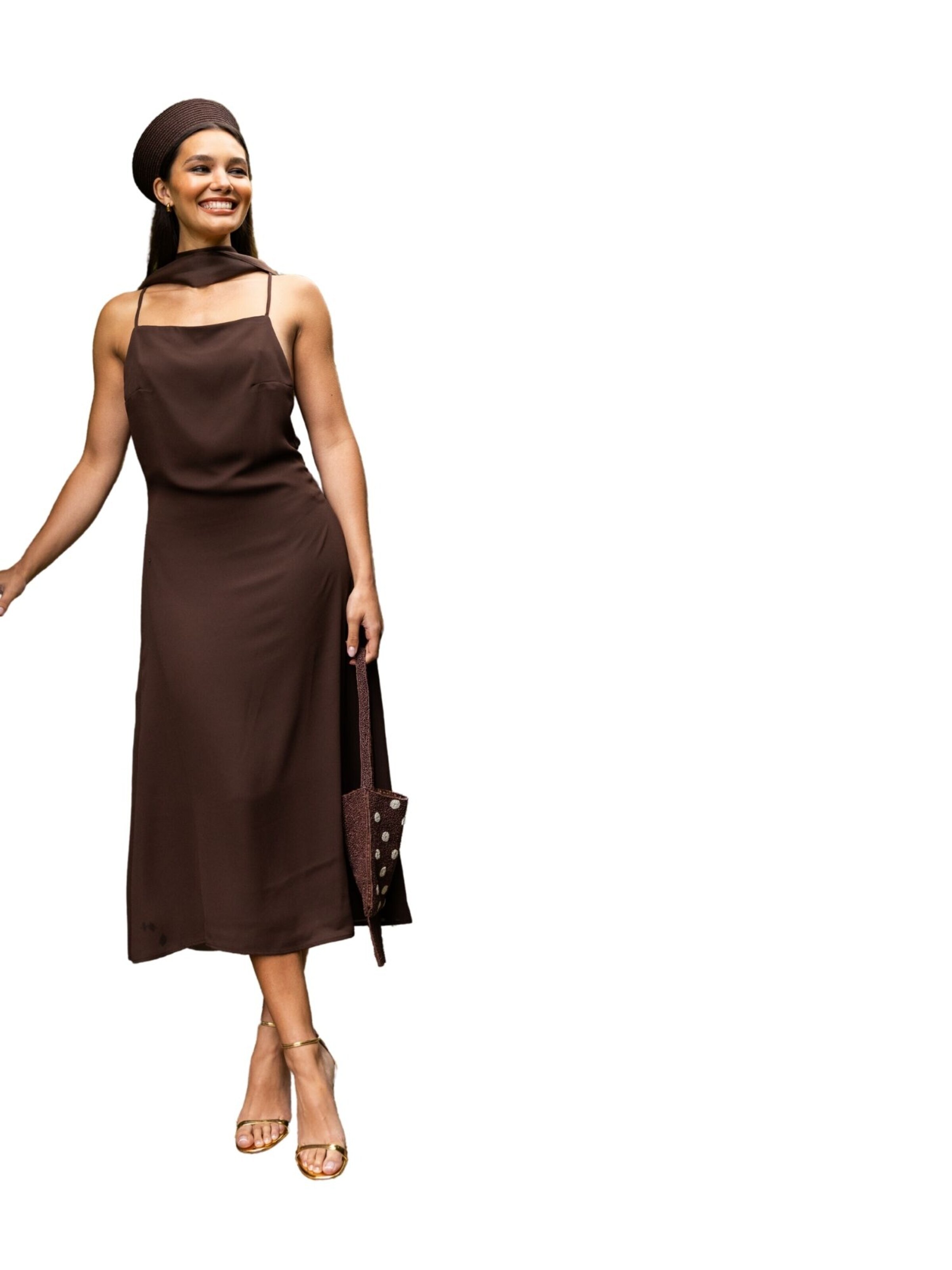Abito da cocktail 'Jaffna Dress' di Nisia PartyWear in marrone