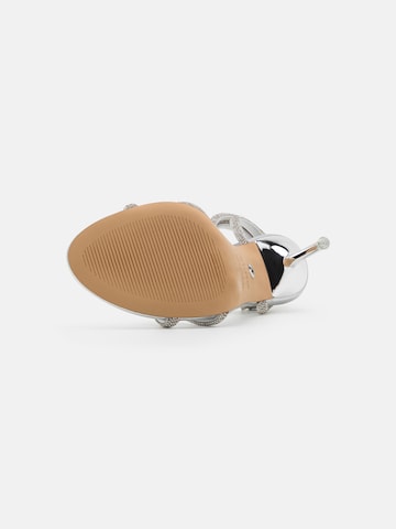 ALDO Sandali s paščki 'MANAELDEN' | srebrna barva