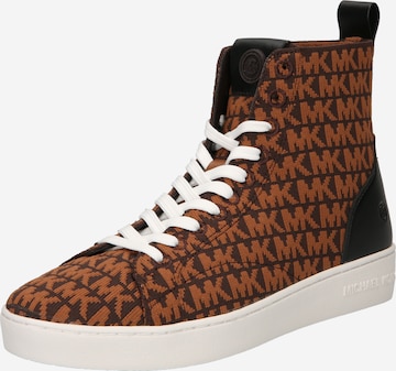 MICHAEL Michael Kors - Zapatillas deportivas altas 'EDIE' en marrón: frente
