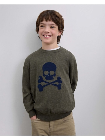 Scalpers Sweater 'Skull Intarsia' in Green