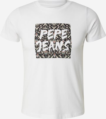 Pepe Jeans Μπλουζάκι σε λευκό: μπροστά