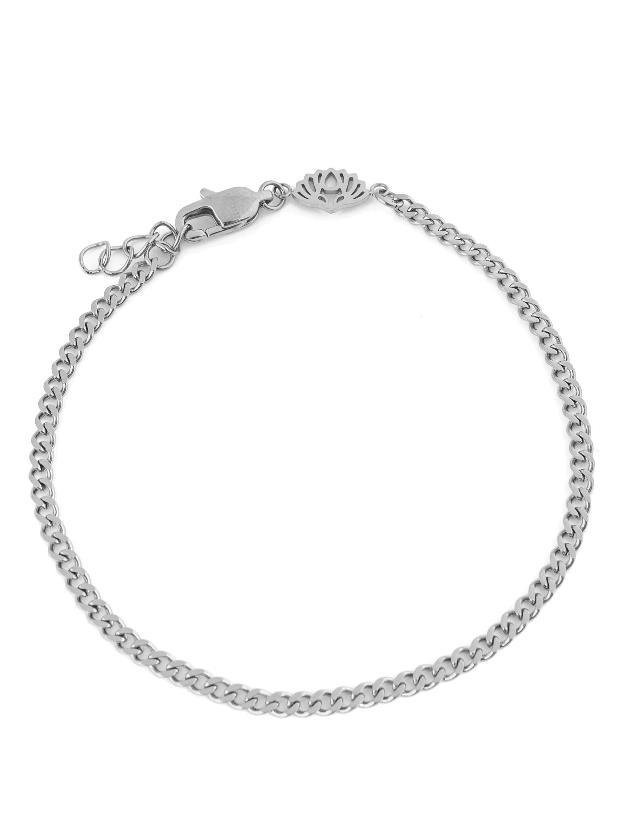 Akitsune Bracelet 'Via Cuban' in Silver: front