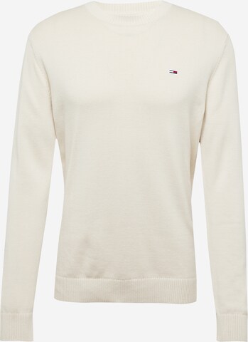 Pull-over 'ESSENTIAL' Tommy Jeans en beige : devant