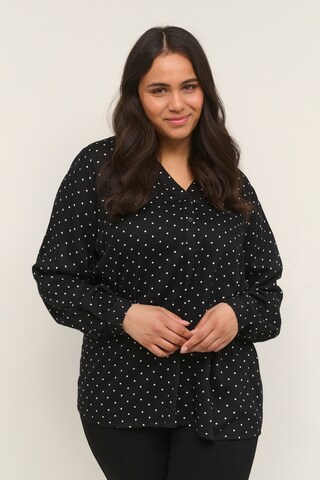 KAFFE CURVE Blouse 'Joy' in Black: front