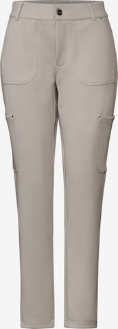 STREET ONE Jersey Twill Cargo-Hose in Beige: Vorderseite