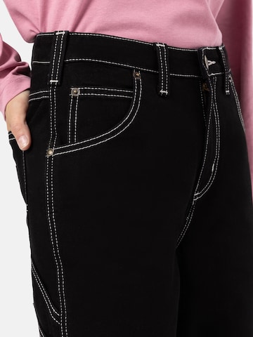 DICKIES Loosefit Jeans in Zwart