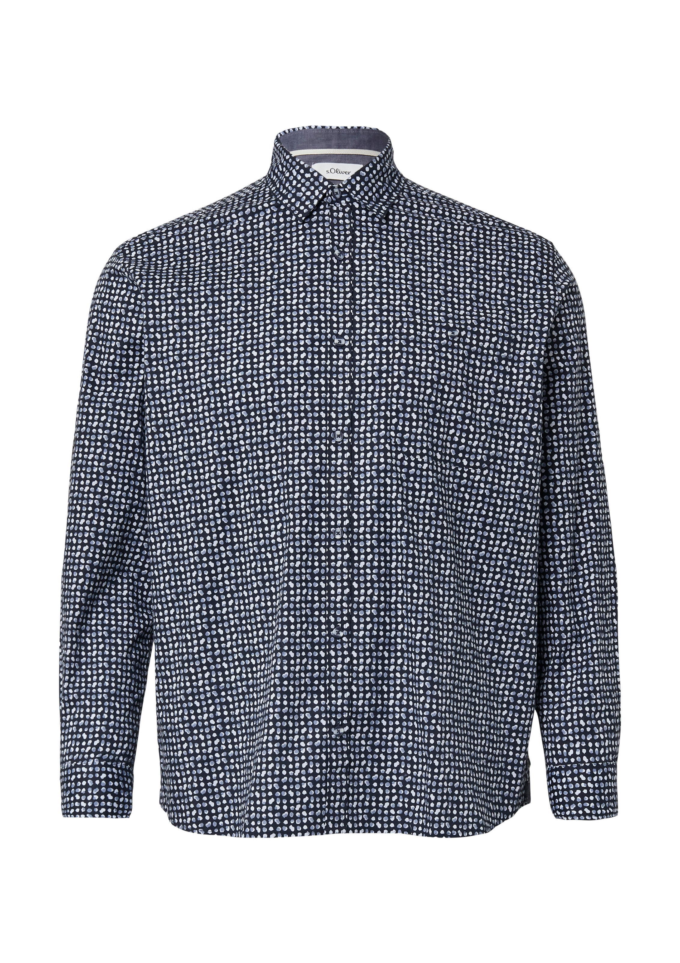 Chemise s.Oliver Men Big Sizes en bleu : devant