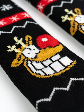 United Labels Socken 'Hüttensocken Ralph Ruthe Rentier Rudi'‌‌‌‌‌ in Schwarz