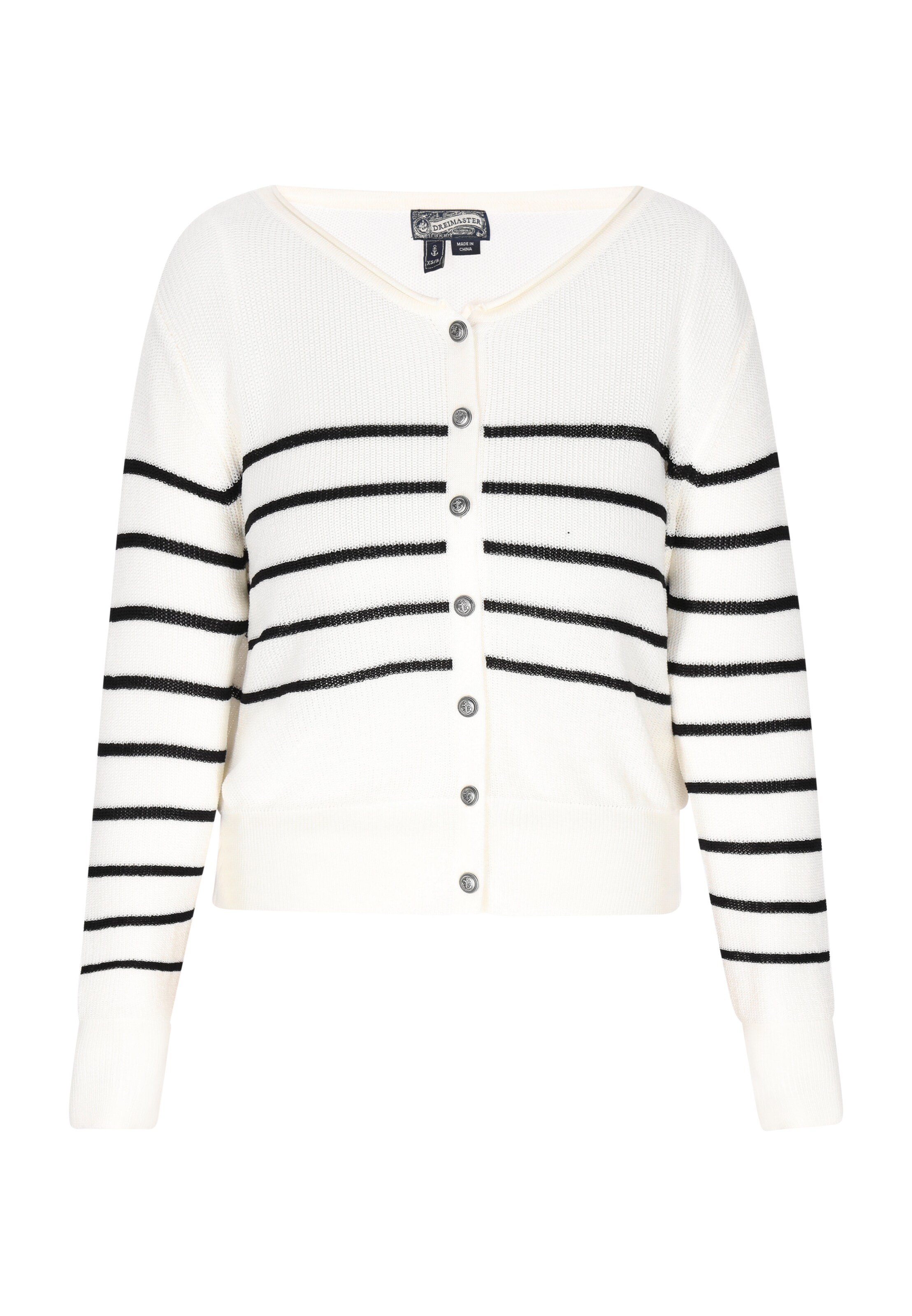 DreiMaster Vintage Pletena jopa | črna / off-bela barva, Prikaz izdelka