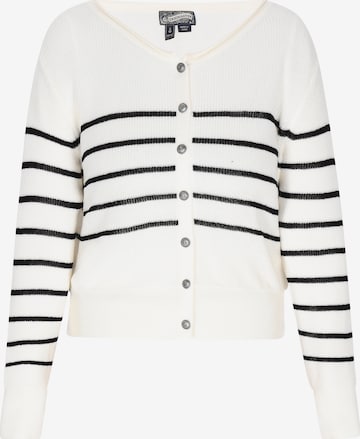Cardigan DreiMaster Vintage en blanc : devant