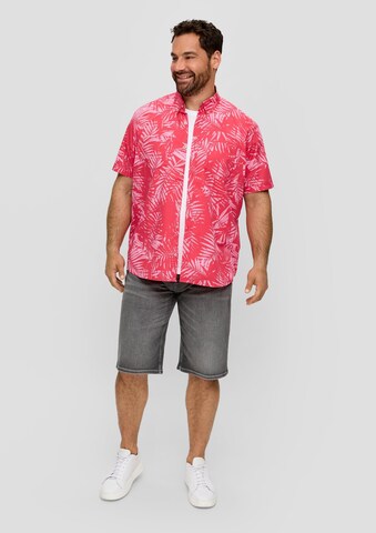 s.Oliver Men Big Sizes Regular Fit Hemd in Pink