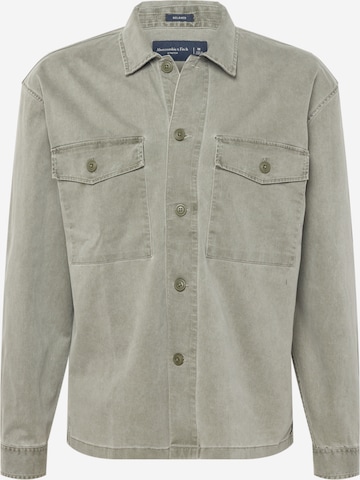 Abercrombie & Fitch Regular fit Button Up Shirt in Green: front