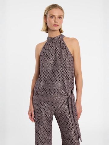 Ana Alcazar Top 'Dulia' in Grey: front