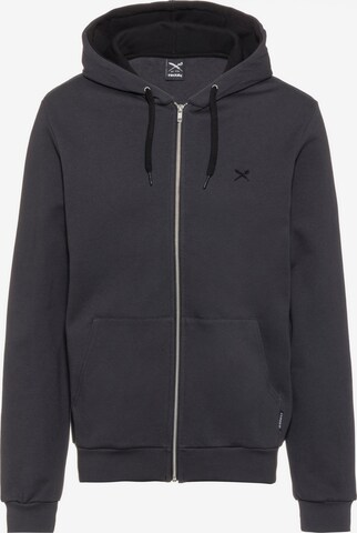 Iriedaily Zip-Up Hoodie in Grey: front