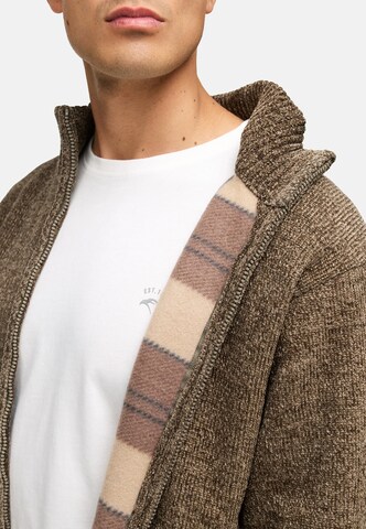 INDICODE JEANS Gebreid vest ' INFilion ' in Bruin