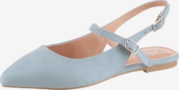 Aniston T-Bar Sandals in Blue: front