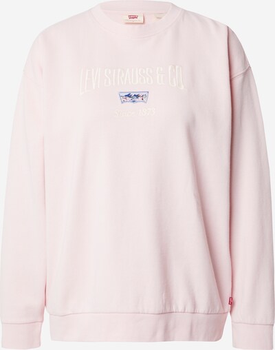 LEVI'S ® Sportisks džemperis 'Graphic Salinas Crew', krāsa - pelēks / rožkrāsas / melns / gandrīz balts, Preces skats