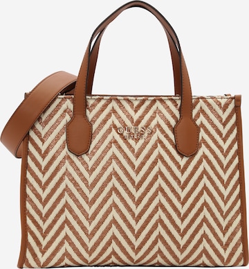 Borsa a mano 'SILVANA 2' di GUESS in marrone: frontale