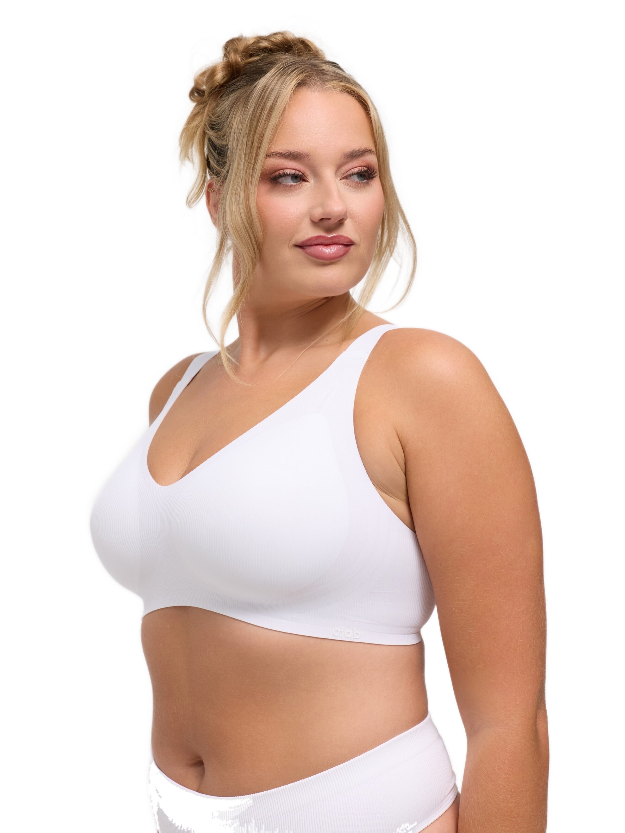 cfab Pienentävät Pienentävät rintaliivit 'Rib Comfort Minimizer BH' värissä valkoinen