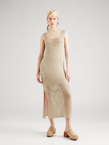 Twinset Knitted dress in Beige: front