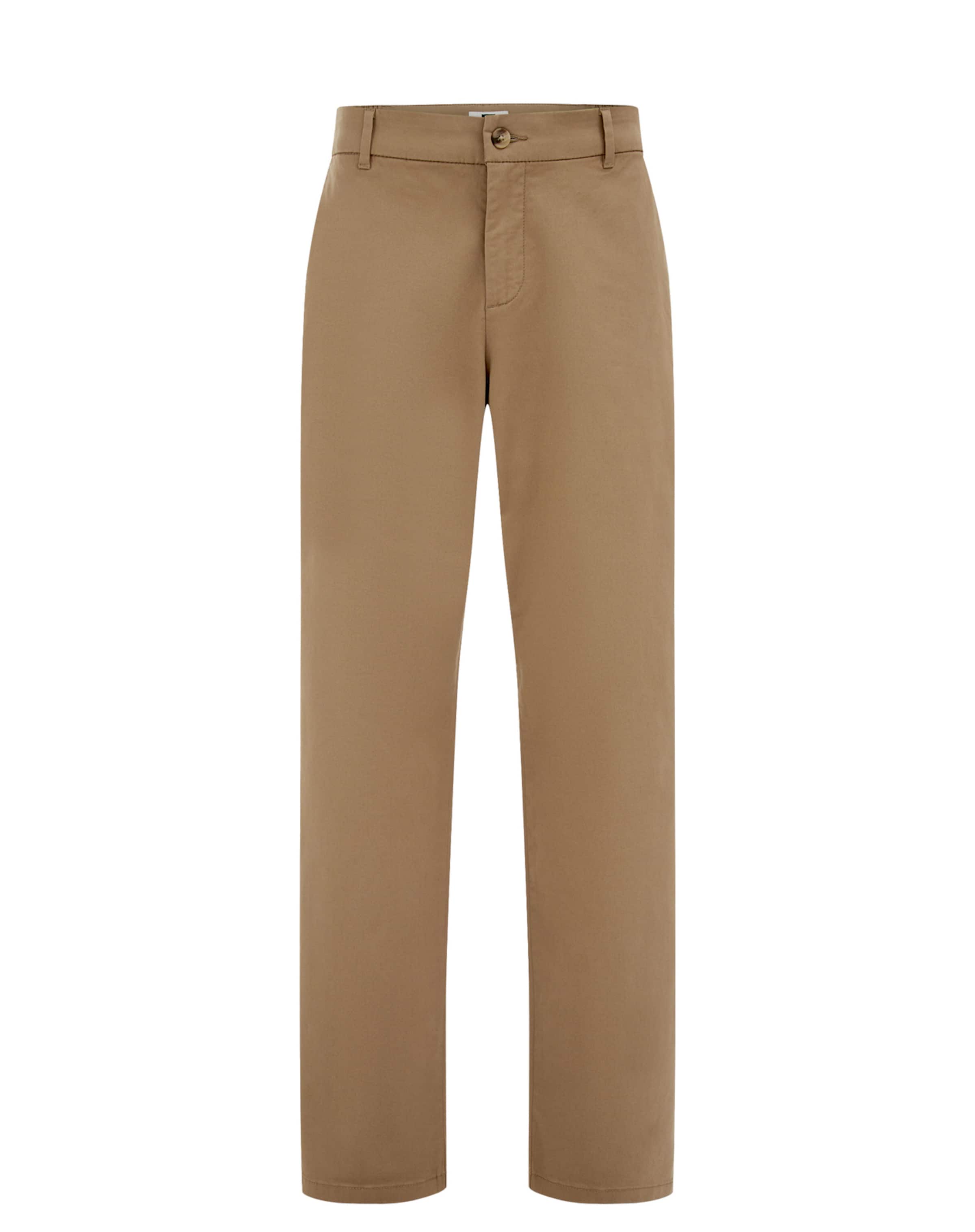 Regular Pantalon chino WE Fashion en marron : devant