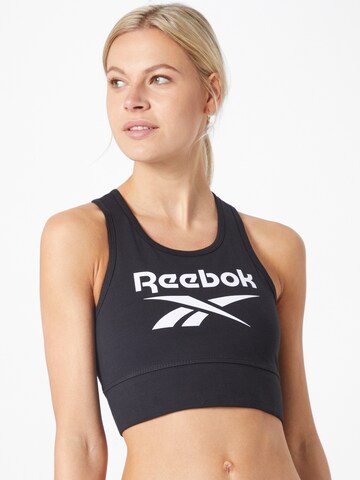 Reebok Bustier Sport-BH 'Identity' in Schwarz: predná strana