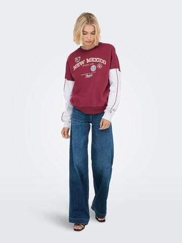 ONLY Sweatshirt 'ONLMiriam' in Rood