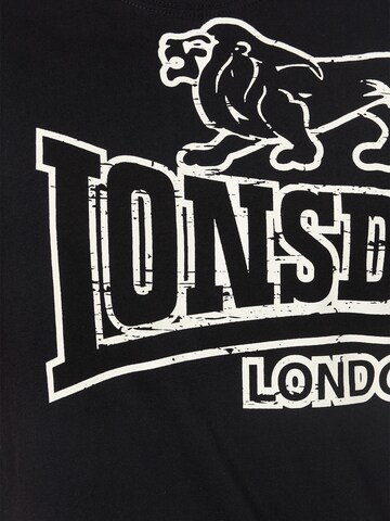 LONSDALE Μπλουζάκι 'Langsett' σε μαύρο