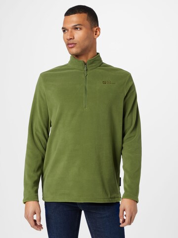 JACK WOLFSKIN Sportpullover 'Taunus' in Grün: predná strana