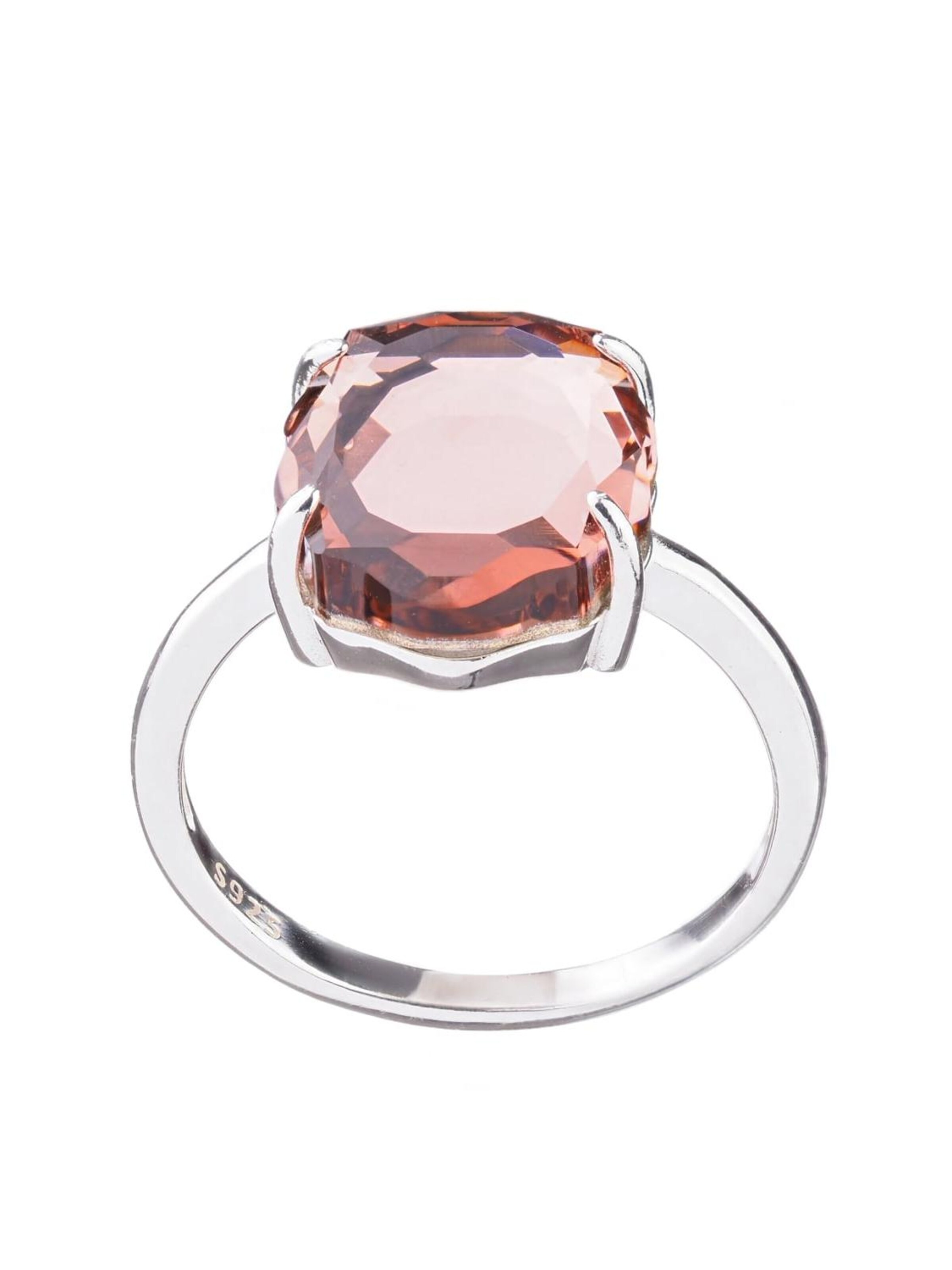 THE GEM STORIES JEWELRY - Anillo 'Blush Rose Baroque Ring – Rhodium' en rosa