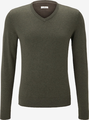 Coupe regular Pull-over TOM TAILOR en vert : devant