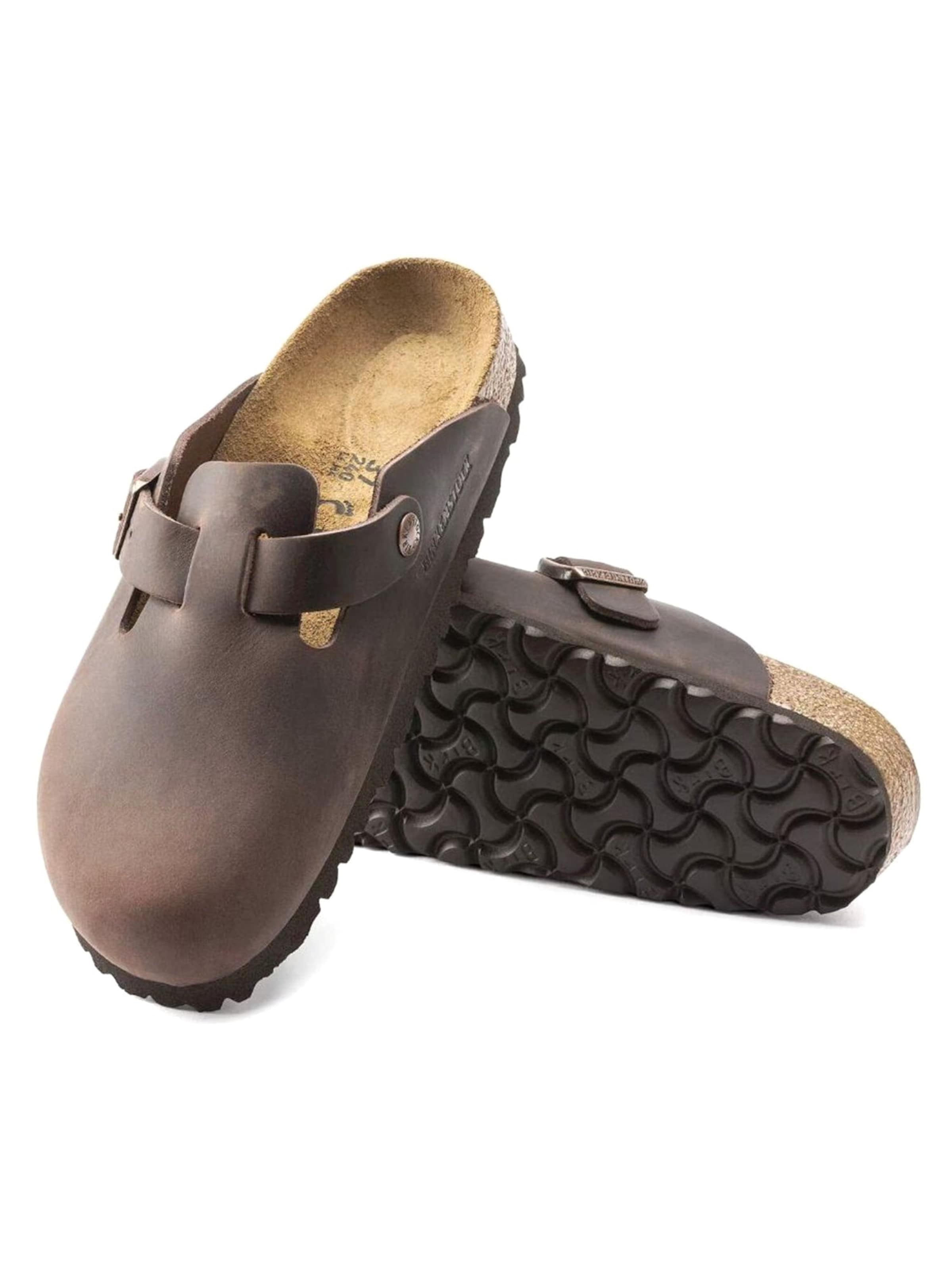 BIRKENSTOCK Sandal 'BOSTON OILED LEATHER NARROW FIT HABANA' in Brown