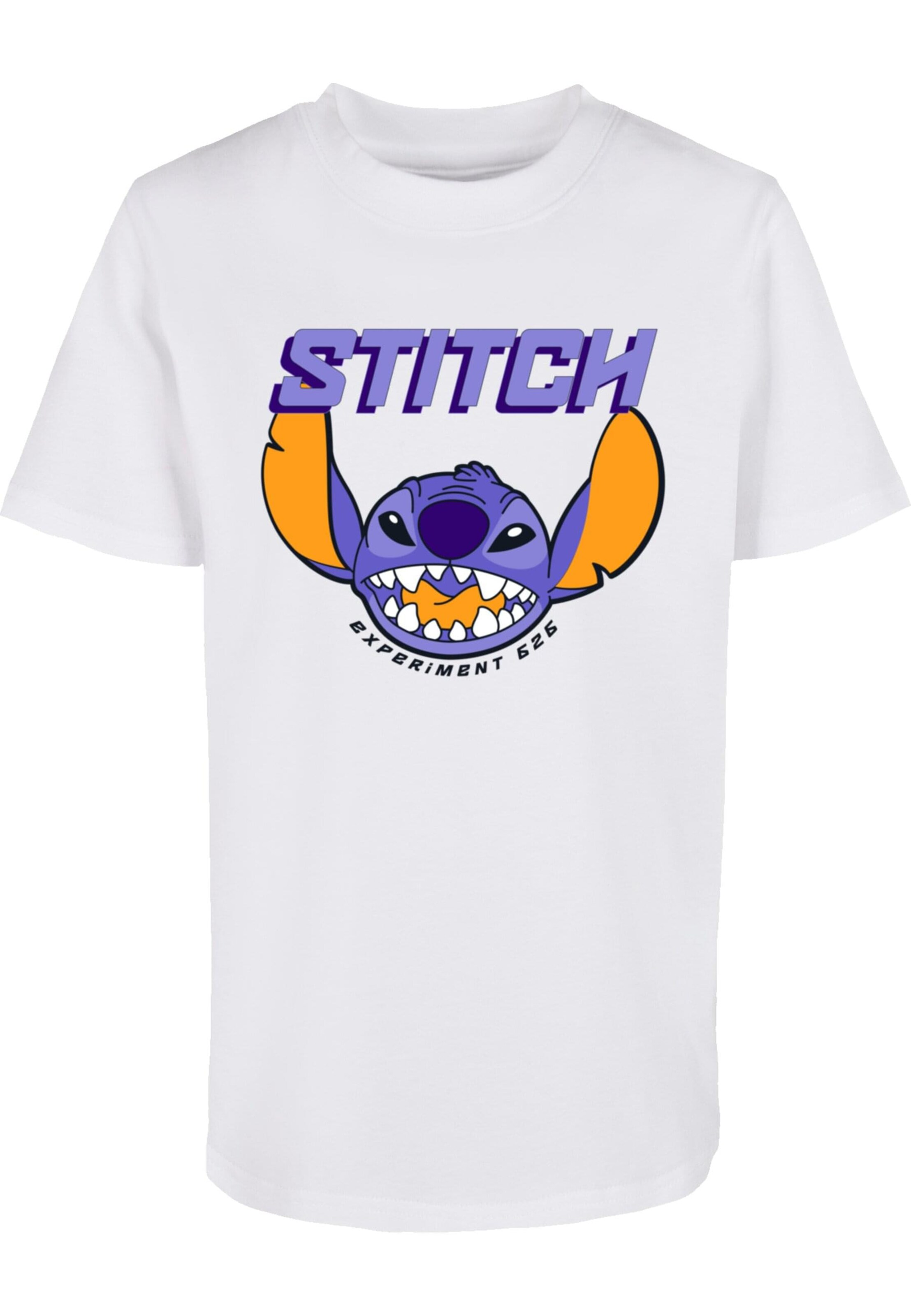 ABSOLUTE CULT Shirt 'Lilo And Stitch - Experiment' in Wit: voorkant