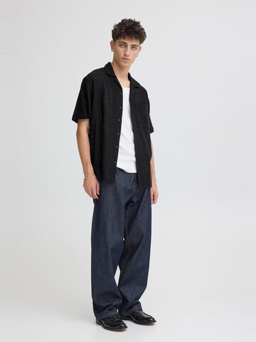 !Solid Comfort fit Overhemd ' SDTeagan ' in Zwart