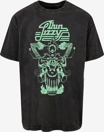 Merchcode T-Shirt 'Thin Lizzy - Rocker Flames' in Schwarz: predná strana