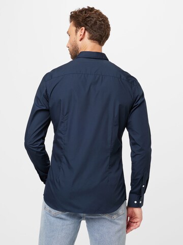 JACK & JONES Slim fit Zakelijk overhemd 'JOE' in Blauw