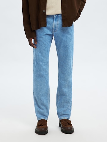 Coupe slim Jean 'SLH175 BEN KORI' SELECTED en bleu : devant