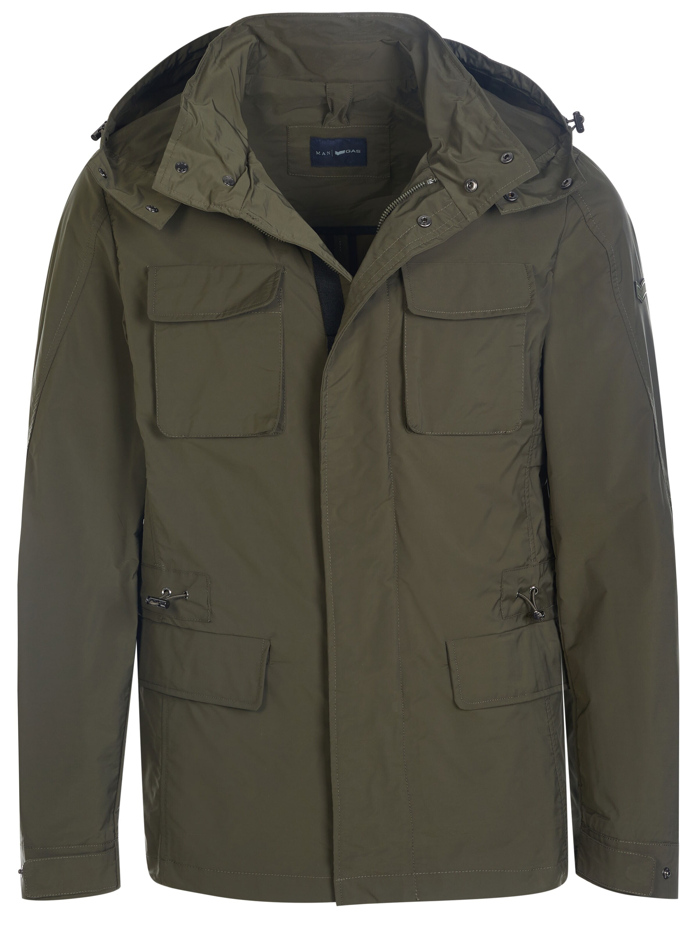 GAS Between-Seasons Parka 'GAS Jeans Jacke' in Green: front