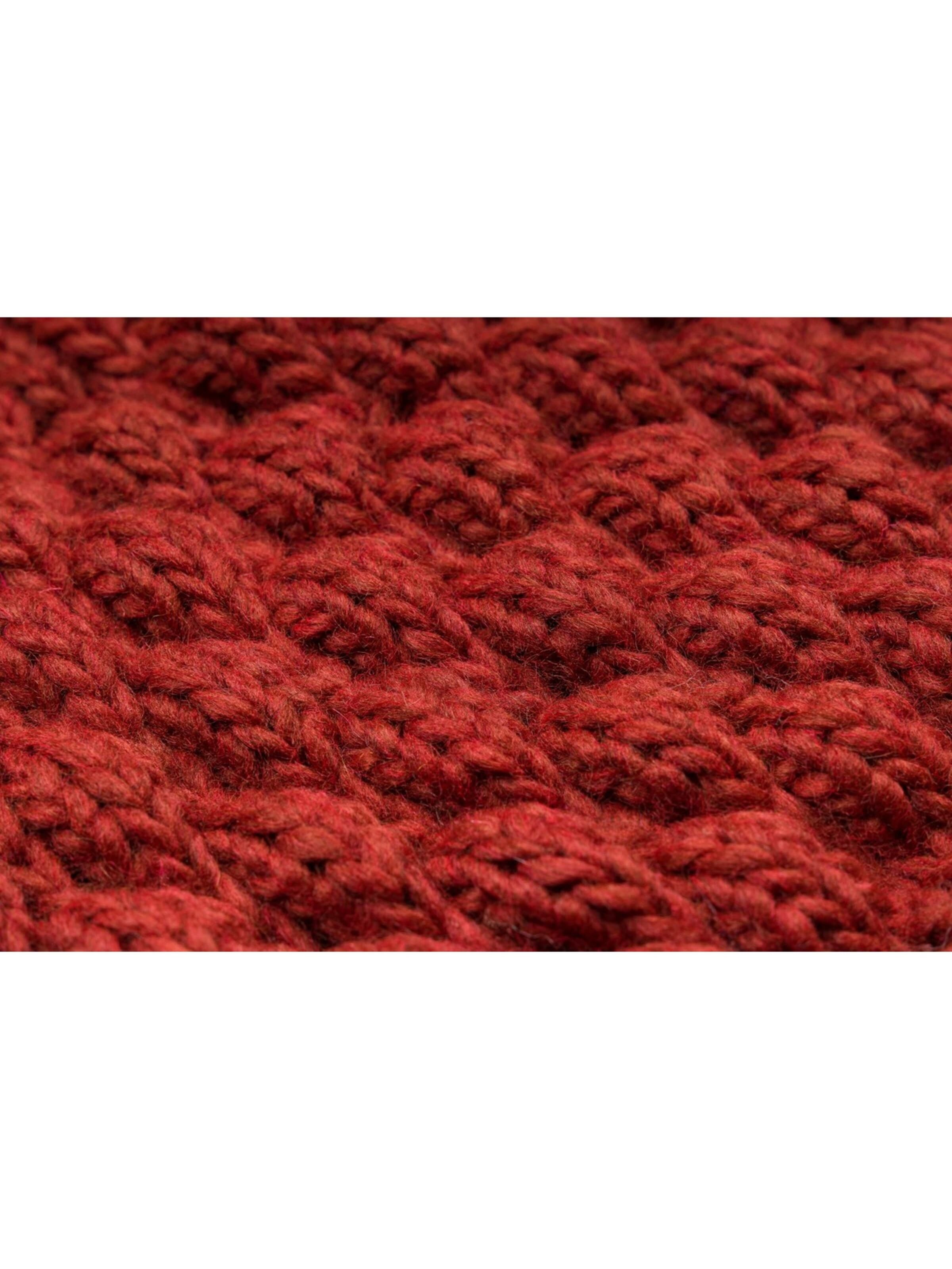 styleBREAKER Schlauchschal 'Strick Loop mit Bubblemuster'‌ in Braun