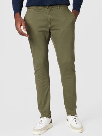 Cotton On tavaline Chino-püksid, värv roheline: eest vaates