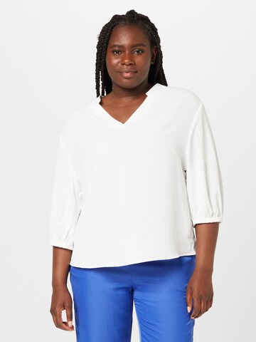 Vero Moda Curve - Blusa 'Unye' en blanco: frente