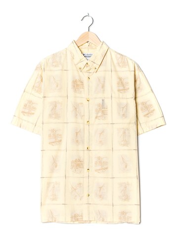 COLUMBIA Button Up Shirt in L-XL in Yellow: front