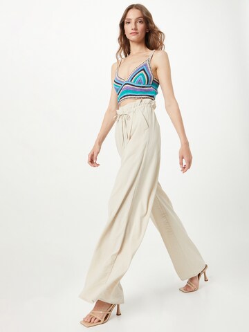 Wide leg Pantaloni de la Misspap pe bej