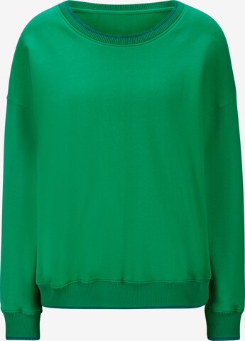 heine Sweatshirt in Groen: voorkant