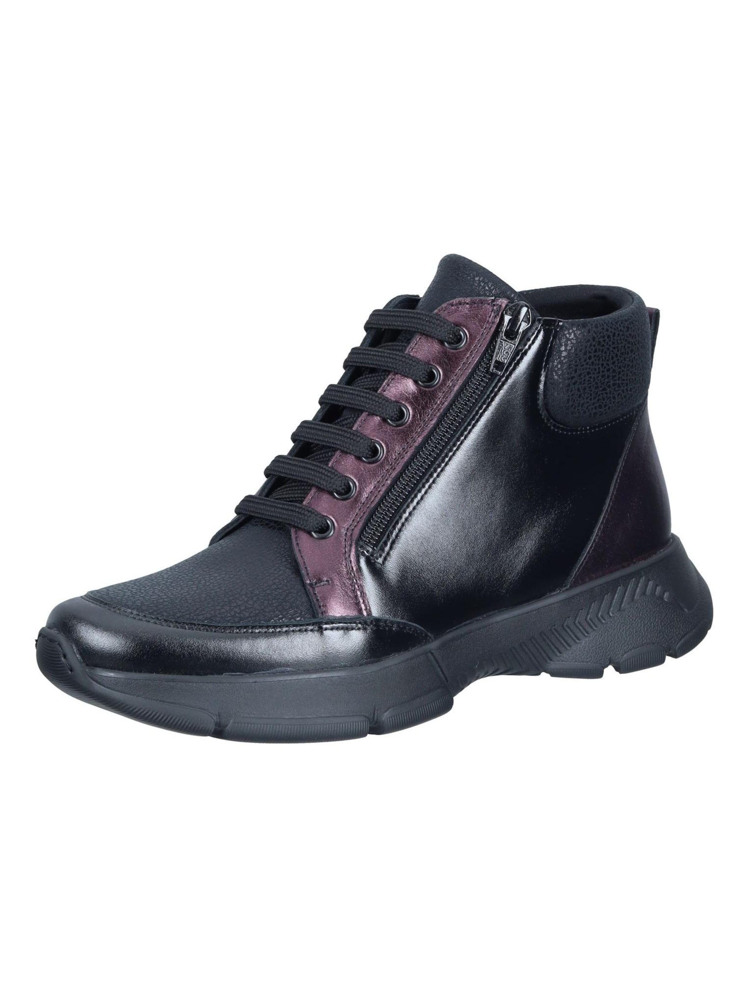 Comfortabel Ankle Boots 'Stiefeletten' in Black: front