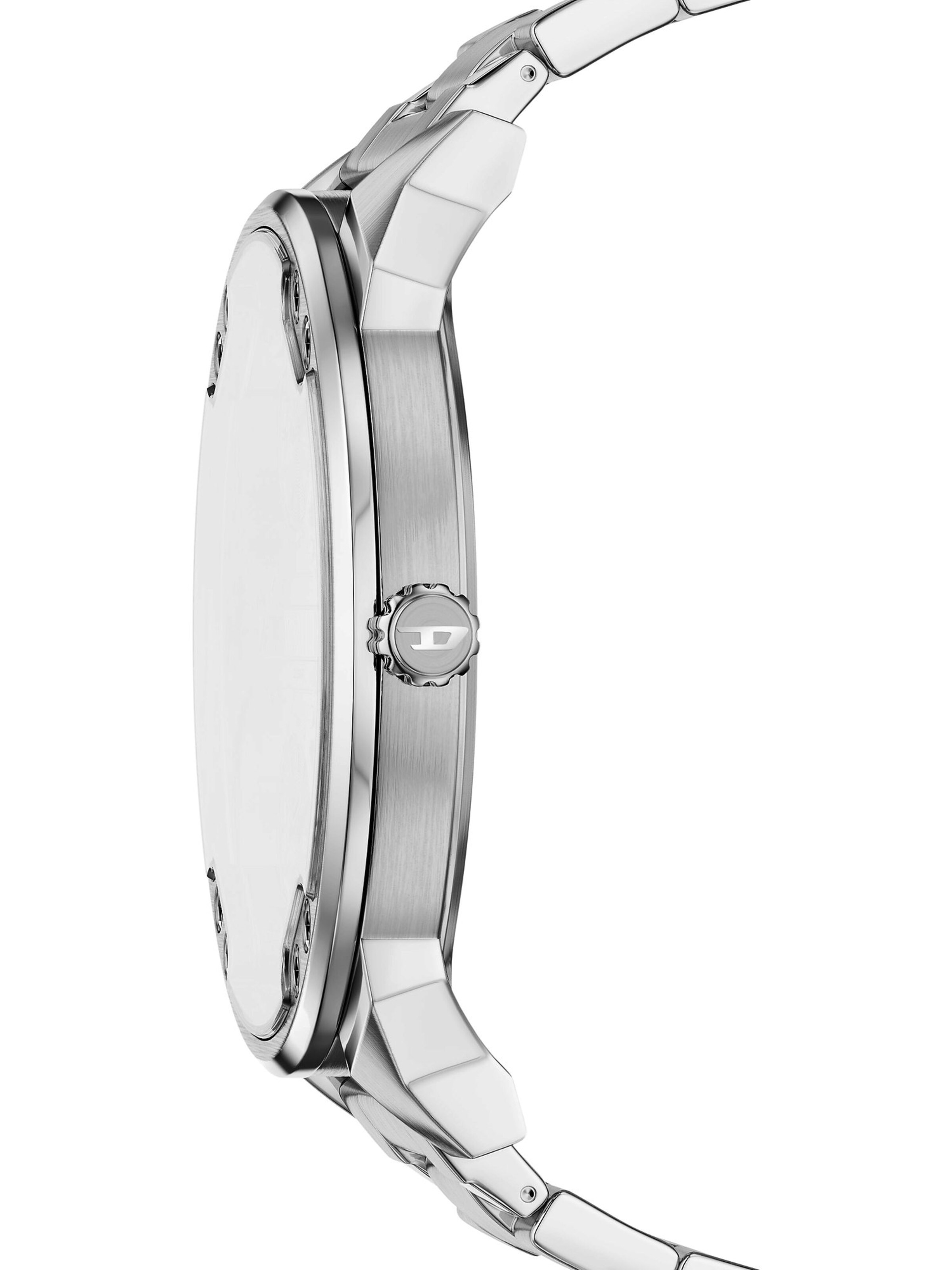 DIESEL Analoguhr in Silber