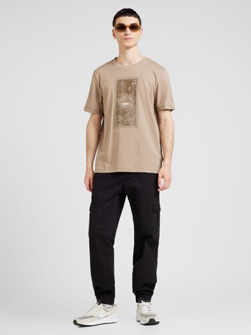 BOSS T-Shirt 'Metropolitan' in Braun
