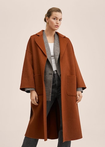 MANGO Between-Seasons Coat 'Brandon' in Brown: front