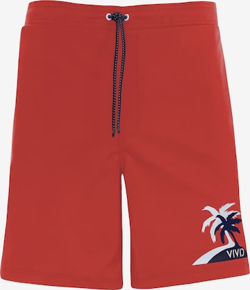 Pantaloncini da bagno di VIVID in rosso: frontale