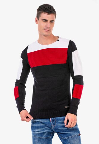 Pull-over CIPO & BAXX en bleu : devant